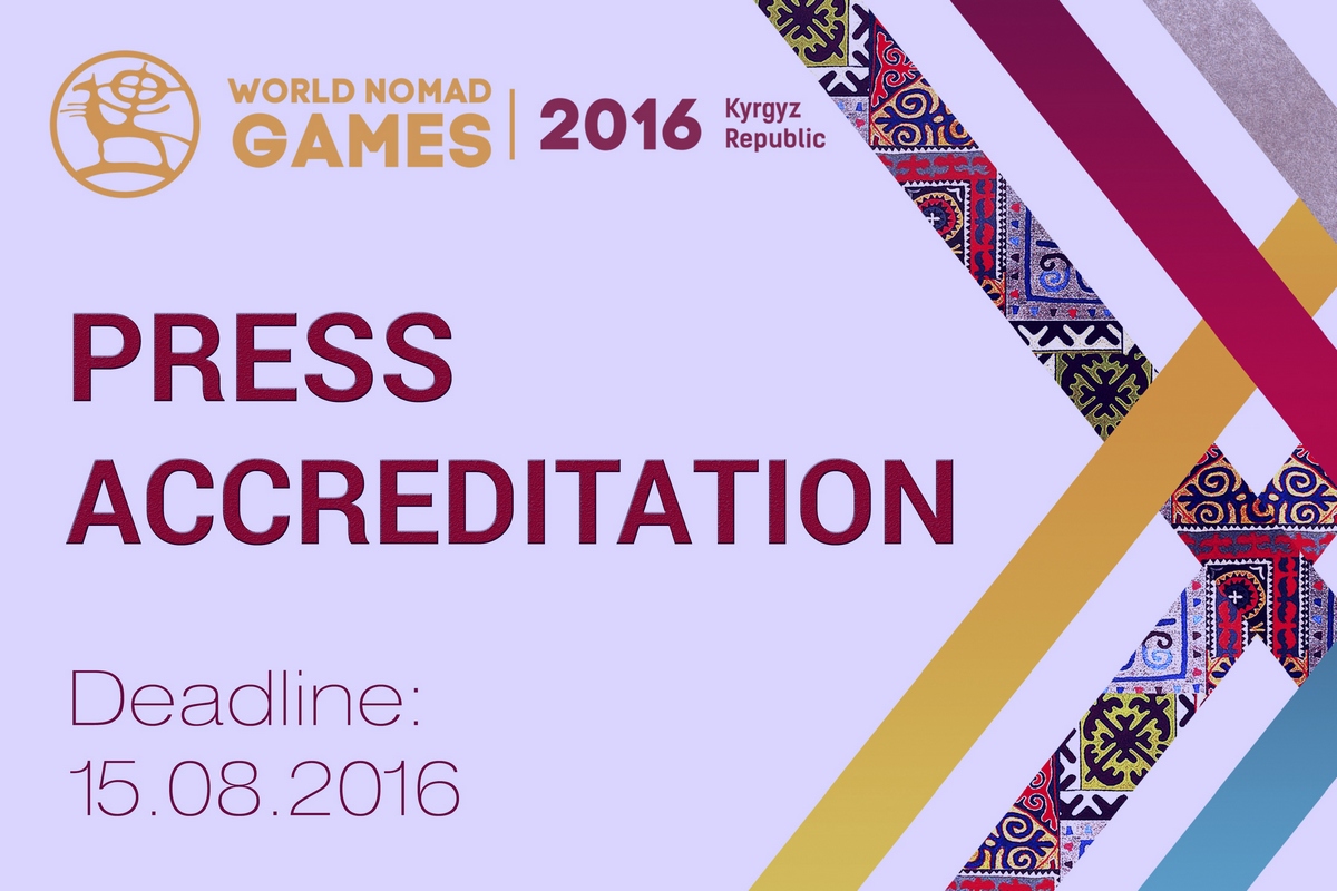 Applications Continue to Arrive for Accreditation of Foreign Media at the World Nomad Games 2016