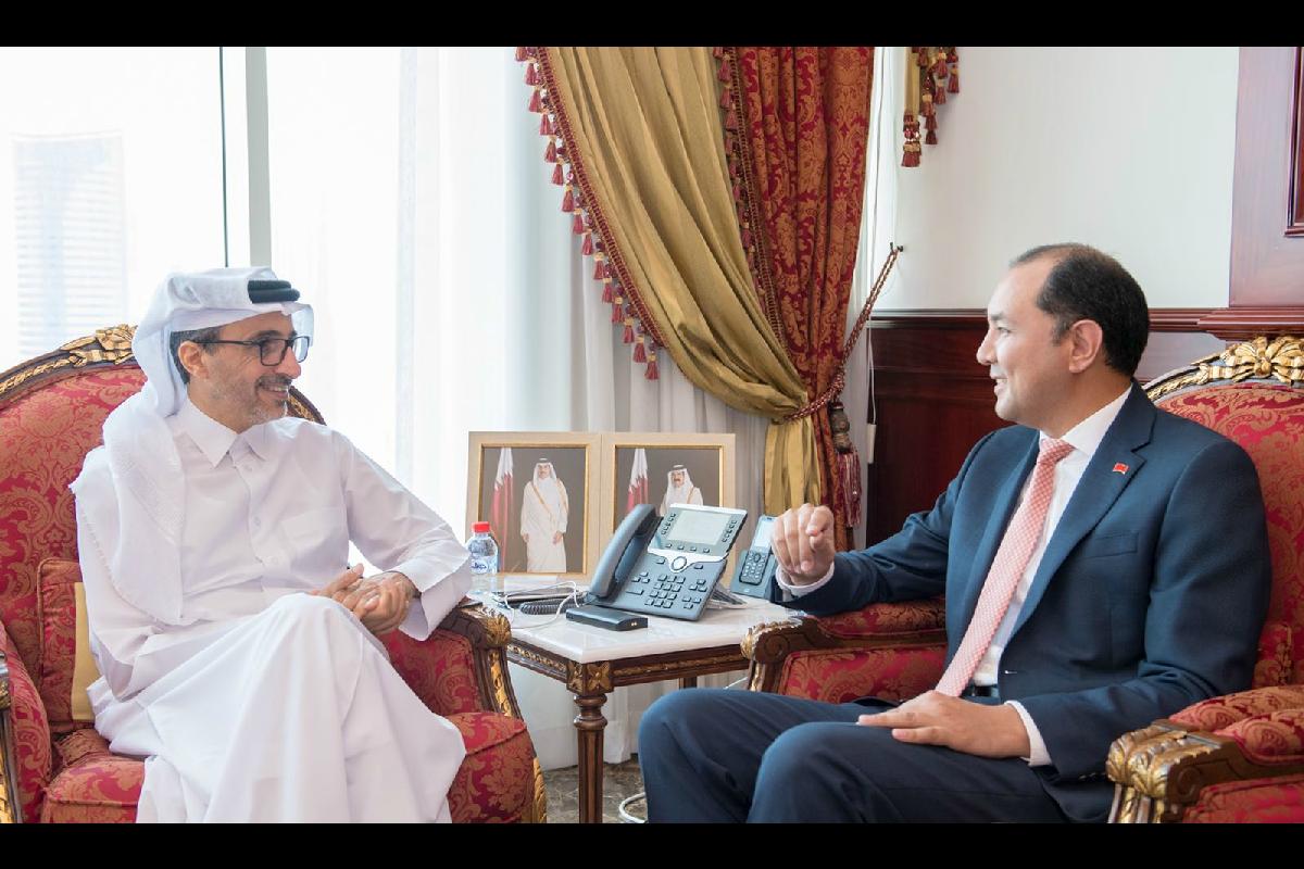 The Ambassador of Kyrgyz Republic met with the Minister of Culture and Sport of Qatar